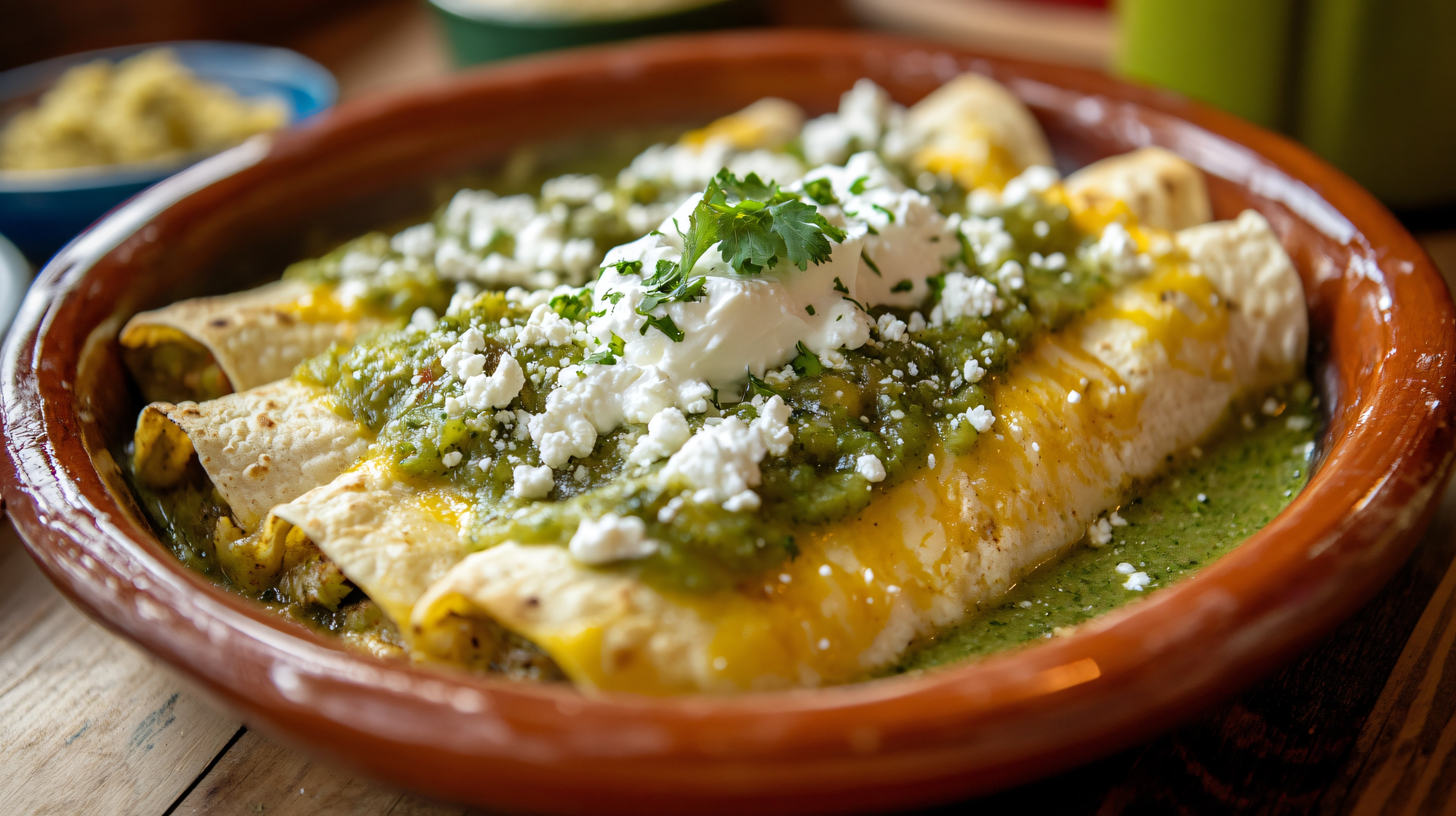 Enchiladas en Salsa Verde (Green Salsa Enchiladas)